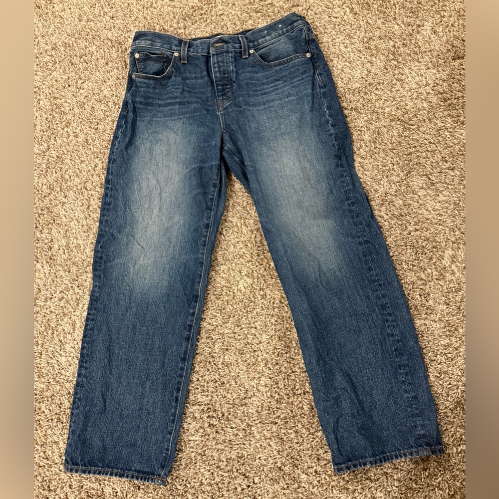 Madewell Low-Slung Straight Jeans, Size 29P